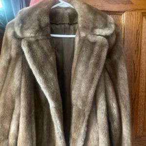 Vintage mid length faux fur jacket